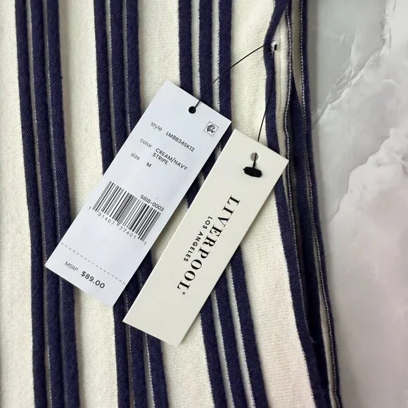 LIVERPOOL LOS ANGELES | Navy Striped Dolman Top – Size M NWT - Picture 10 of 12